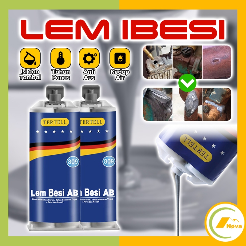 Lem AB Besi Super Kuat Tahan Panas Kafuter Lem Perekat Super Untuk Reparasi Mobil / Rumah (Lem Besi 