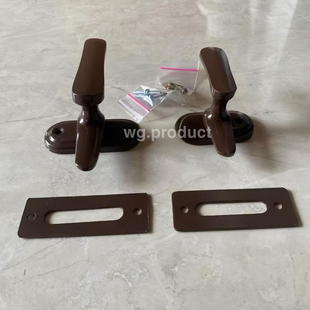 Termurah grendel jendela grendel pintu rambuncis panolet grendel slot kunci jendela aluminium coklat