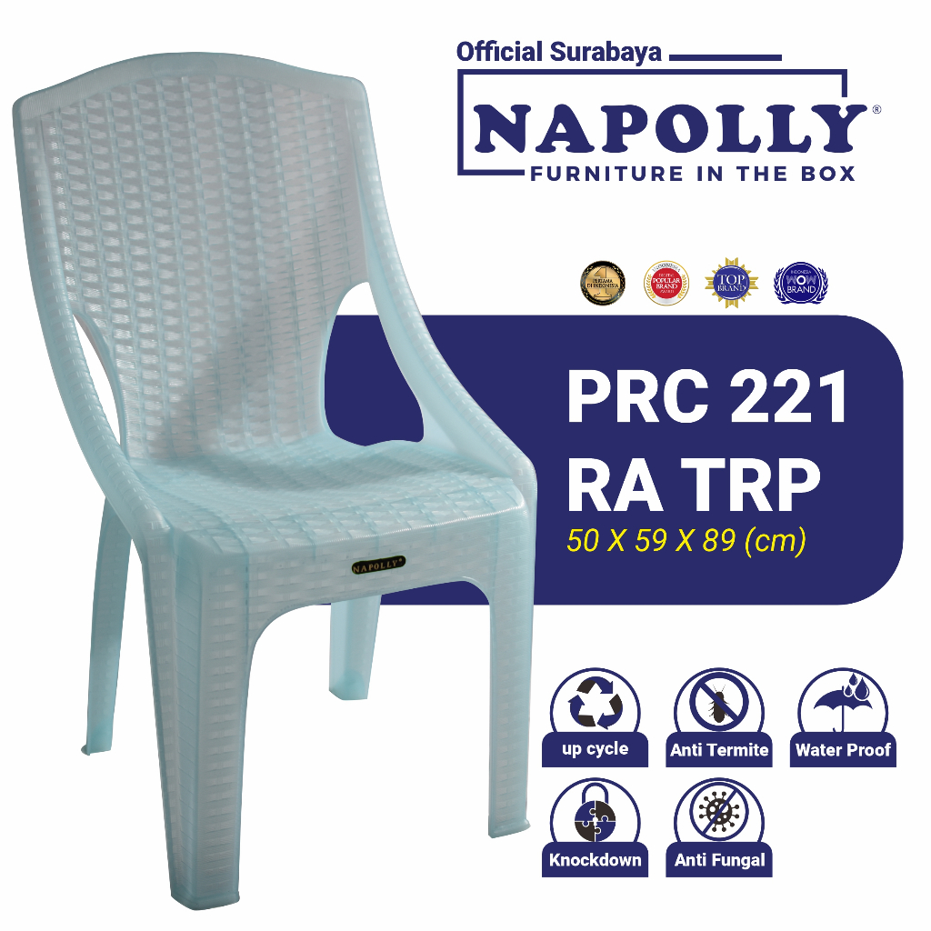 Napolly (Official Surabaya) - PAKET RESELLER 100 PCS Kursi Plastik / Kursi Santai / Kursi Teras / Ku