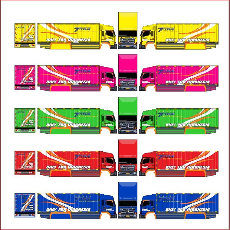 POLA STIKER MAINAN MINIATUR TRUK BOX TAM CARGO UKURAN 45 CM STK SHOP 68