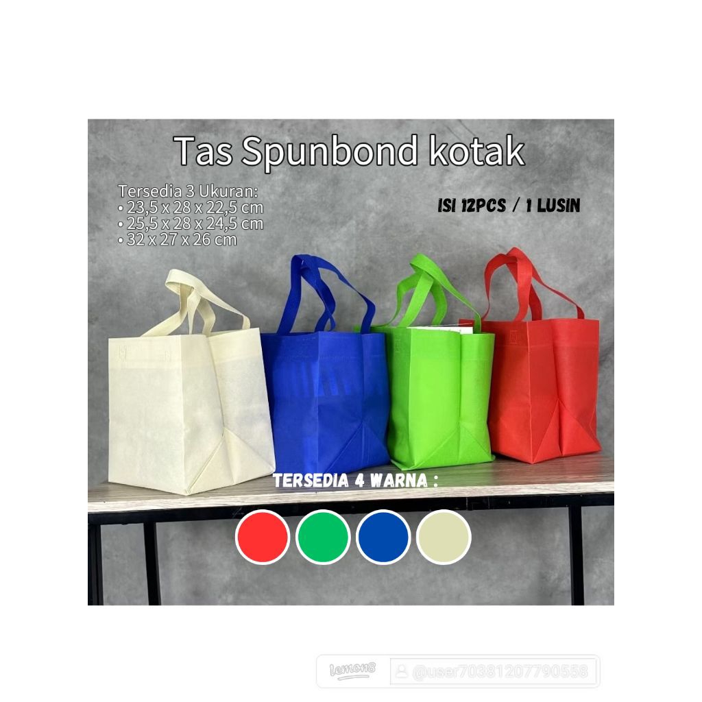 TAS SPUNBOND KOTAK/GOODIE BAG/TAS NASI KOTAK