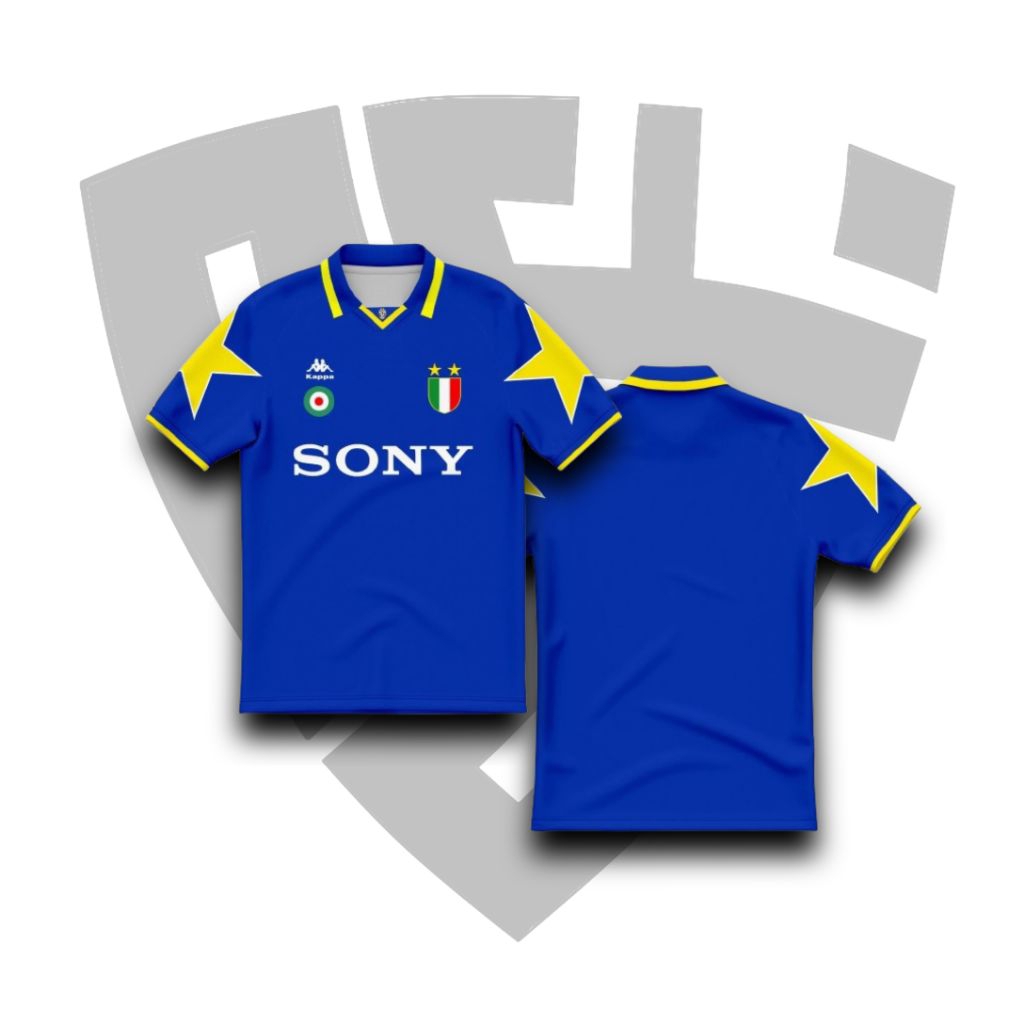 Jersey retro juventus 1995 - 1996 AWAY fullprinting gratis costume nama dan nomor suka suka