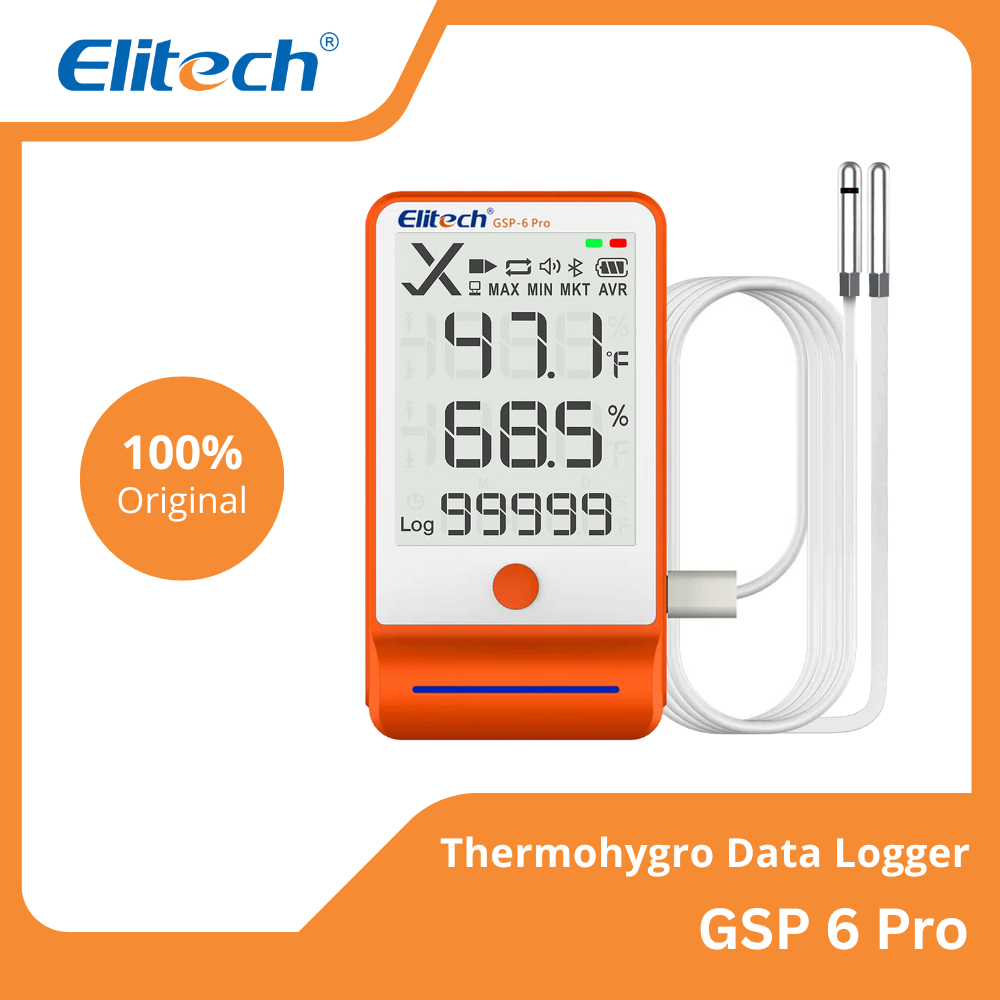 Elitech - Bluetooth ThermoHygro Data Logger - GSP 6 Pro