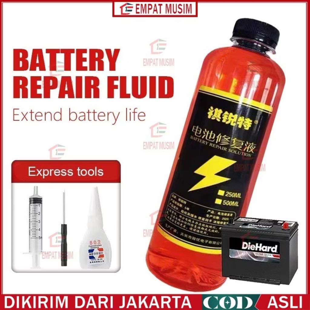 Cairan Perbaikan Aki jual cairan Elektrolit Aki Kering Cairan Perbaikan Baterai Basah - Kering Solus
