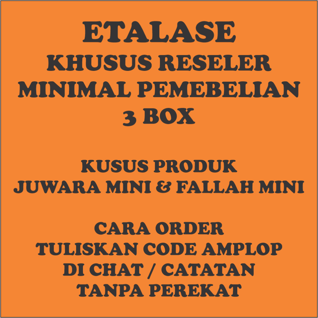amplop  juwara dan fallah khusus reseller