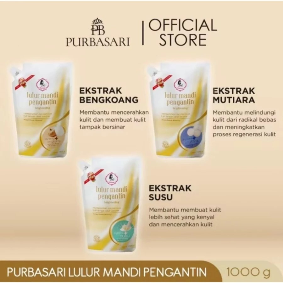 PURBASARI LULUR PENGANTIN 1kg / LULUR PENGANTIB PURBASARI 1kg Lulur Badan Perontok Daki