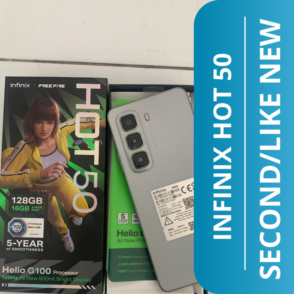 HP SECOND INFINIX HOT 50 8+8/128GB / INFINIX HOT 50 HP SECOND