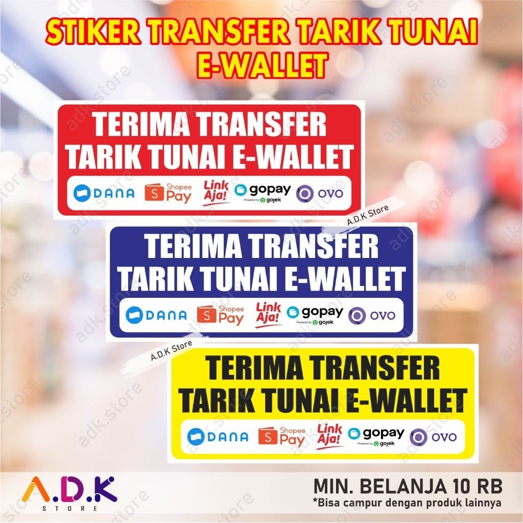 

STIKER TRANSFER TARIK TUNAI E-WALLET