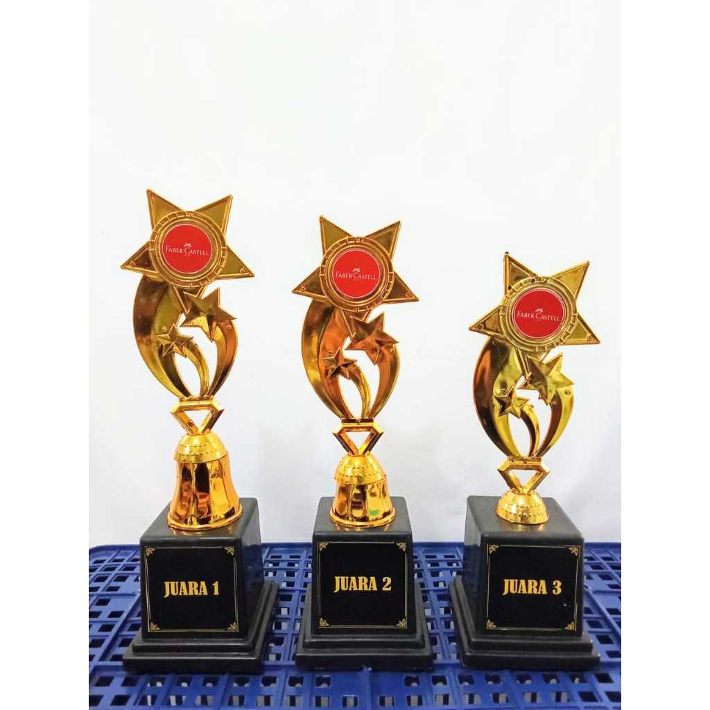 PIALA SET ISI 3 | PIALA MODEL BINTANG BESAR | PIALA MURAH