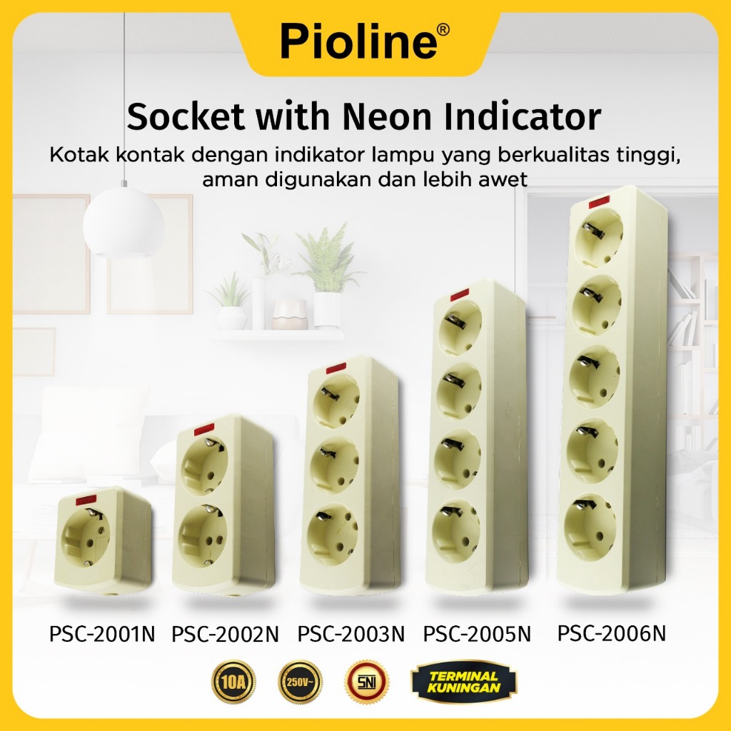 STOP KONTAK PIOLINE TANPA KABEL - REKOMENDASI TERMURAH