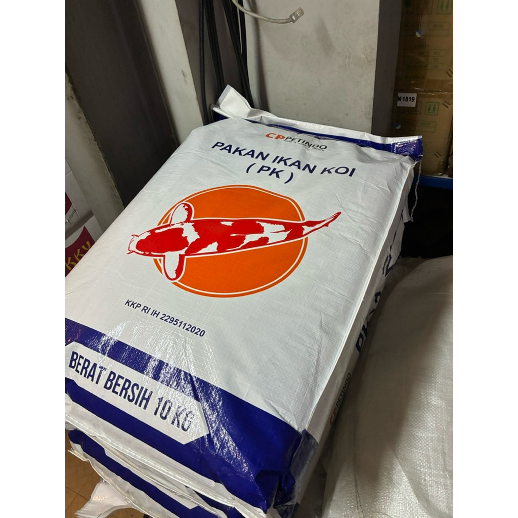 PAKAN IKAN KOI CP PK-02 PK-05 KARUNGAN 10 KG PELET WARNA MERAH
