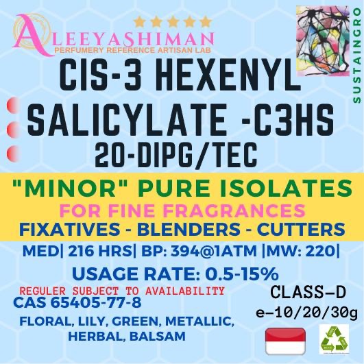 AleeyashimanFF-CHS73 – Cis-3-hexenyl salicylate (Leaf Salicylate): Pure Isolate and/or Aroma Chemica