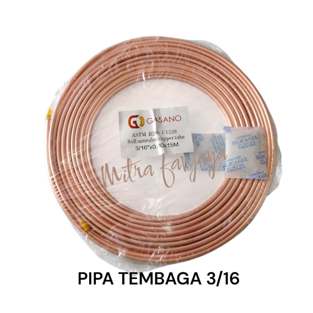 ROLL PIPA TEMBAGA 3/16 / PIPA TEMBAGA 1 ROLL 3/16 TEBAL 0,40