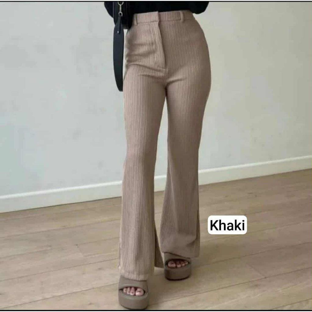 SHENA CUTBRAY PANTS_Celana Wanita Cutbray Pinggang Karet Korean style Premium
