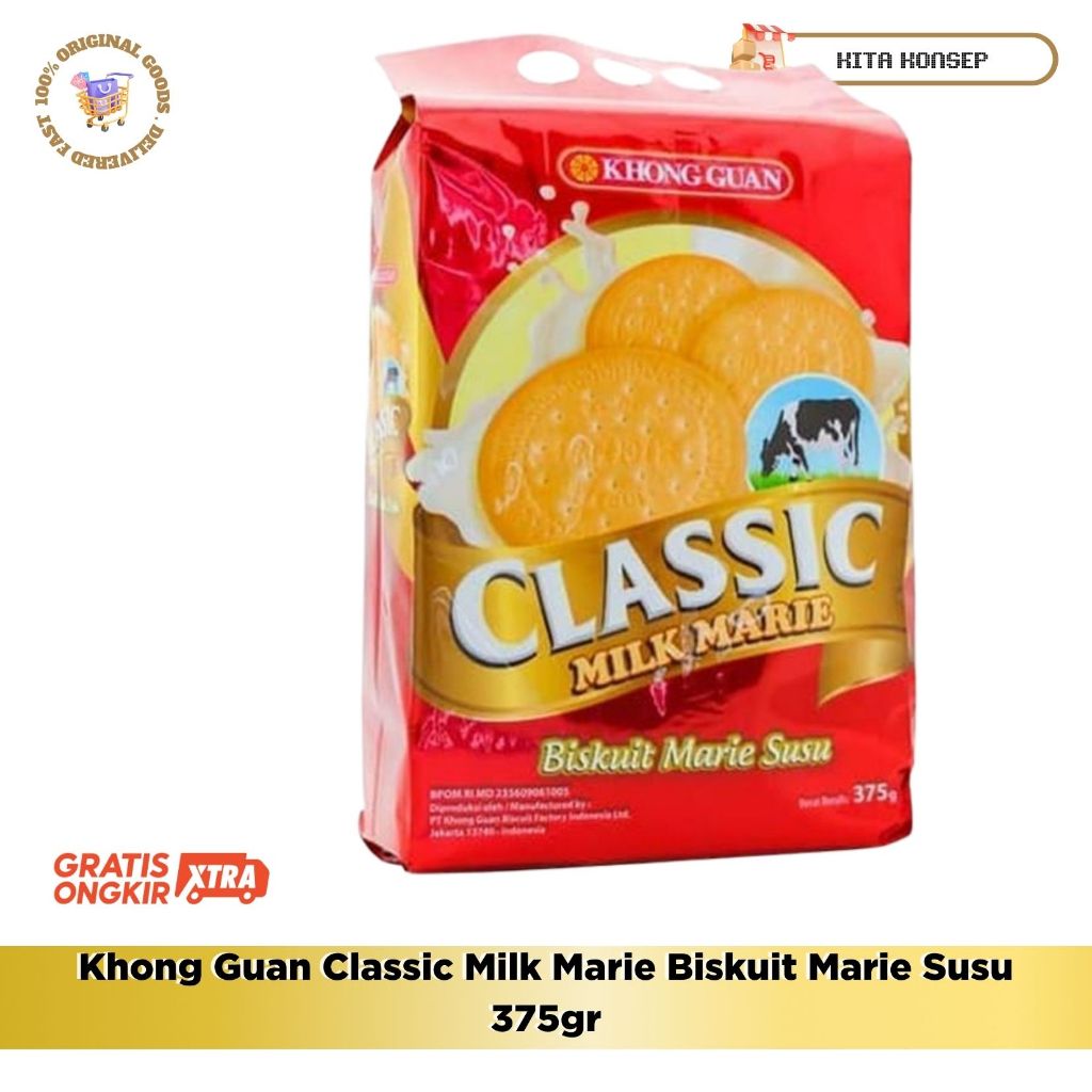 

Khong Guan Classic Milk Marie Biskuit Marie Susu 375gr