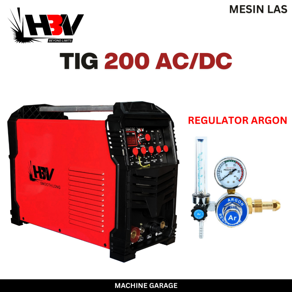 Mesin Las TIG Aluminium ACDC TIG 200 HBV