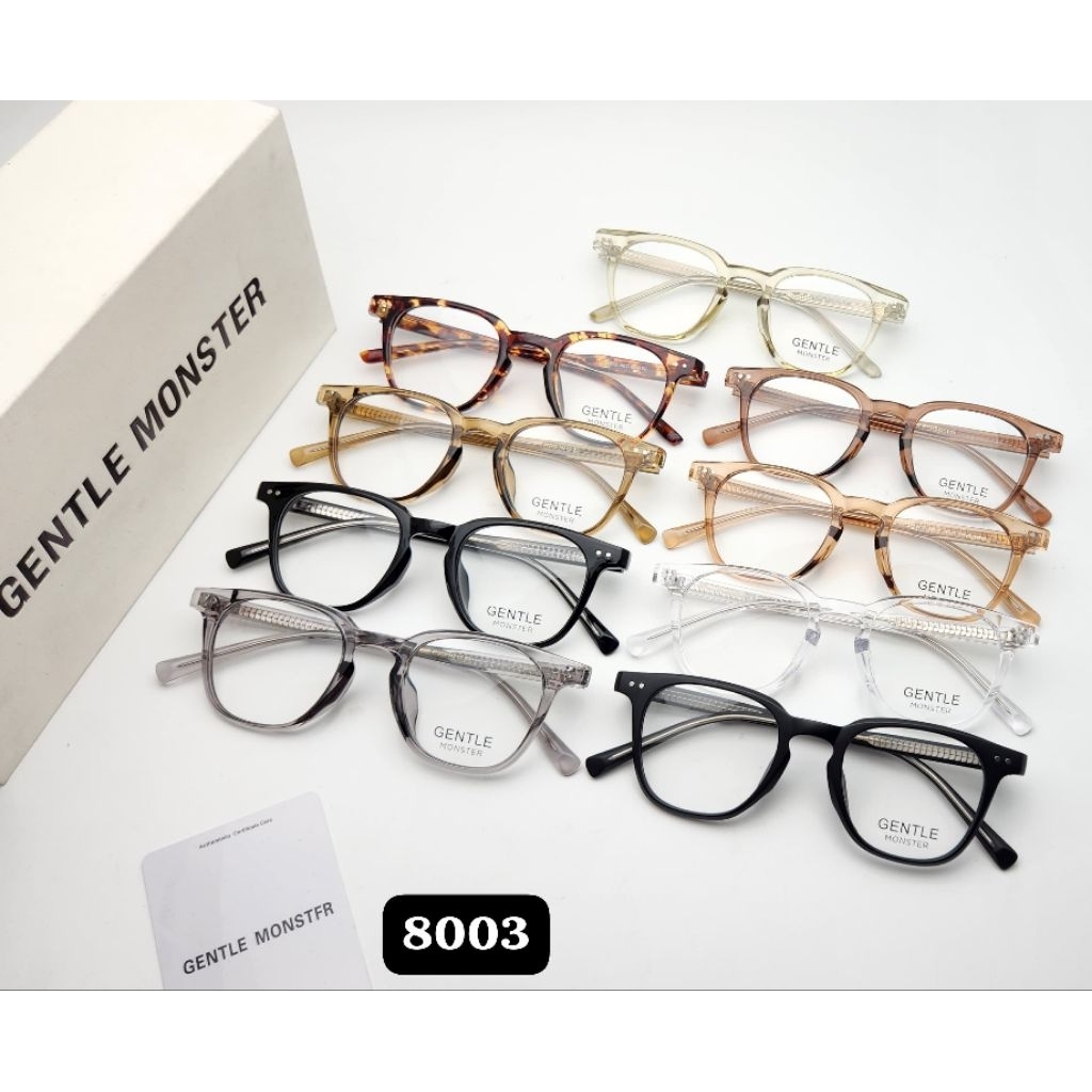 PROMO kacamata frame GM Monster 8003 lensa normal lensa minus lensa cylinder silinder blueray anti u