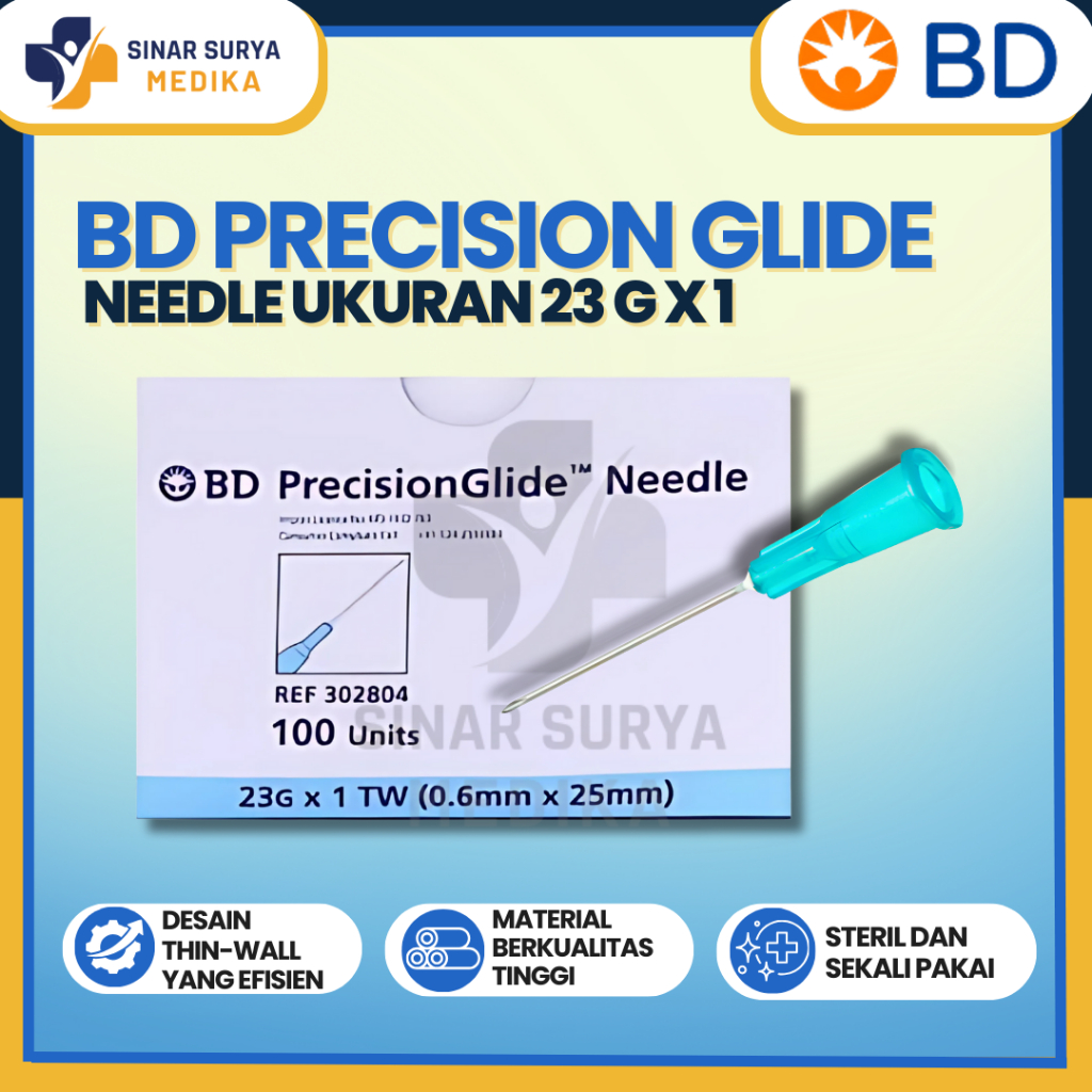 BD Needle 23G / BD Precision Glide / Jarum BD 23G