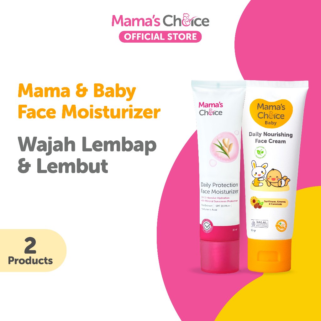 Paket Sunscreen Ibu Hamil dan Cream Wajah Bayi | Mama & Baby Face Moisturizer Bundle - Mama's Choice