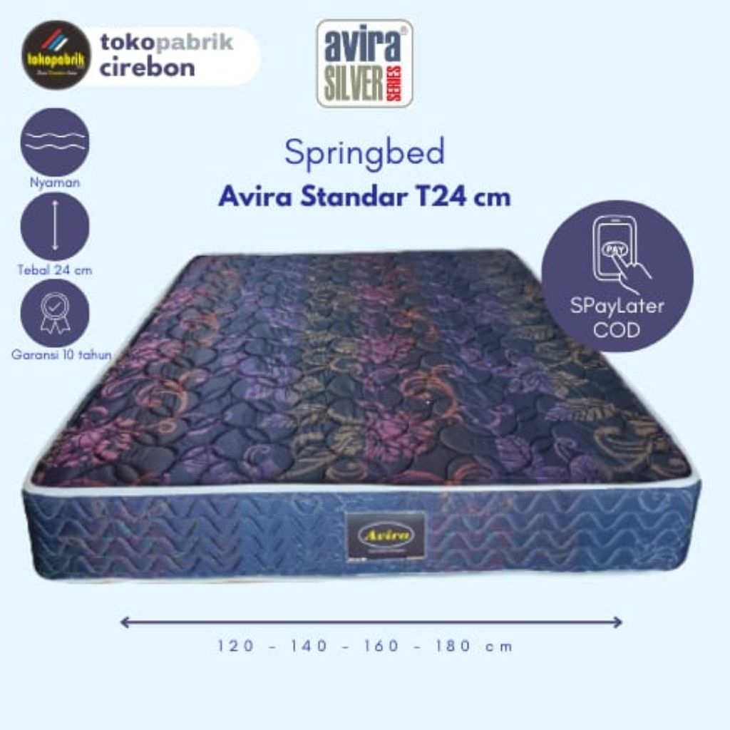 Springbed Ukuran 160x200 No 2 / Kasur Spring bed Garansi 10 Tahun Tebal 24 cm Murah Ciamis Tasikmala