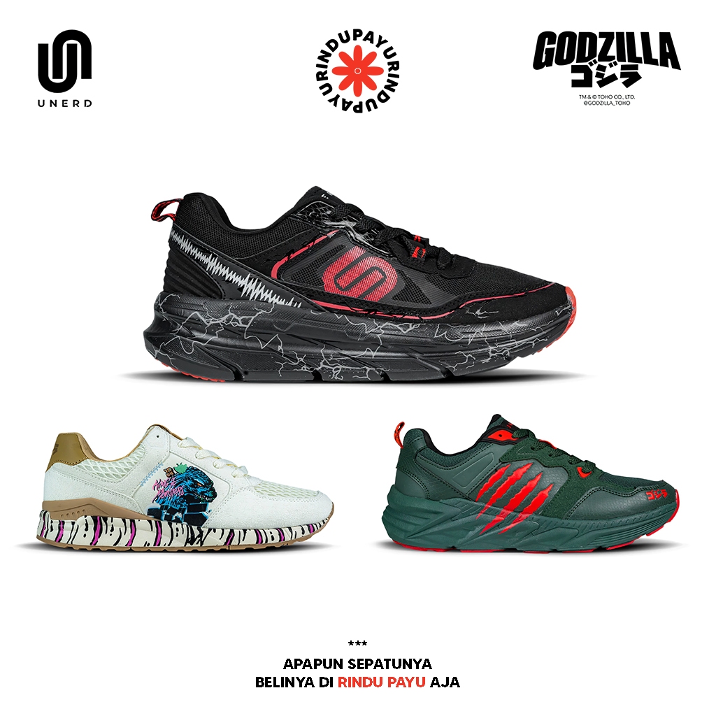 UNERD x GODZILLA - Sepatu Sneakers Casual Sportstyle Original