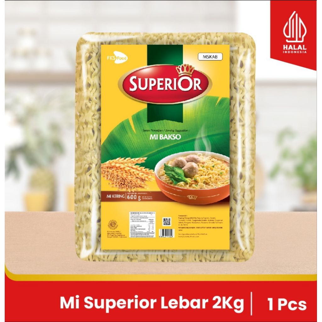 

Mi Superior Keriting - Mie Bakso - 1 Bal - 40 Keping - 50gr