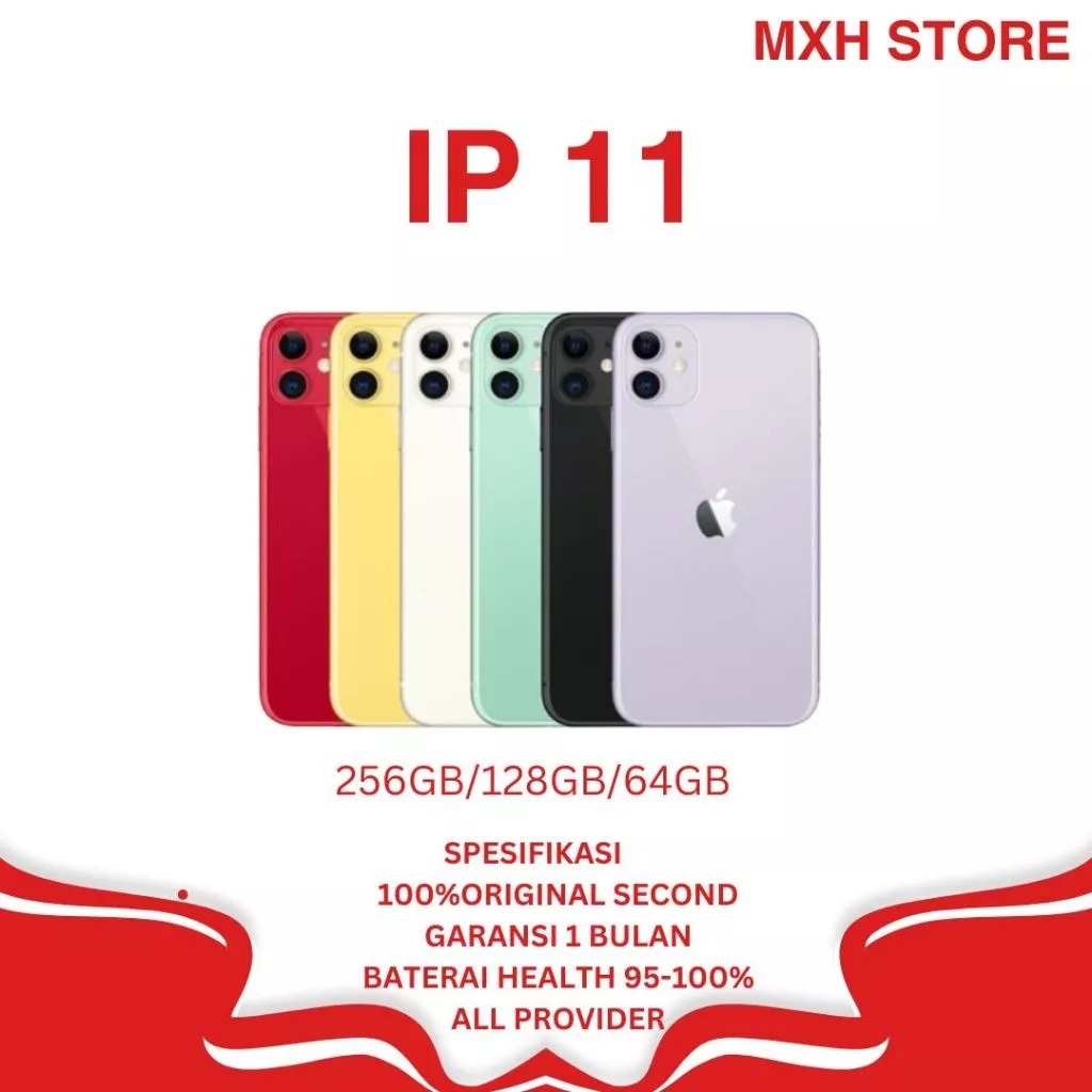 IP 11 256gb/128gb 100% Original 64GB/128GB/256GB SECOND ORIGINAL FULLSET MULUS LIKE NEW AIPHONE 11