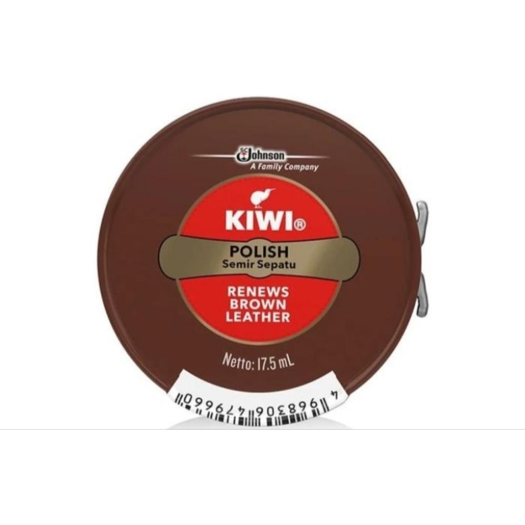 semir sepatu kiwi warna coklat