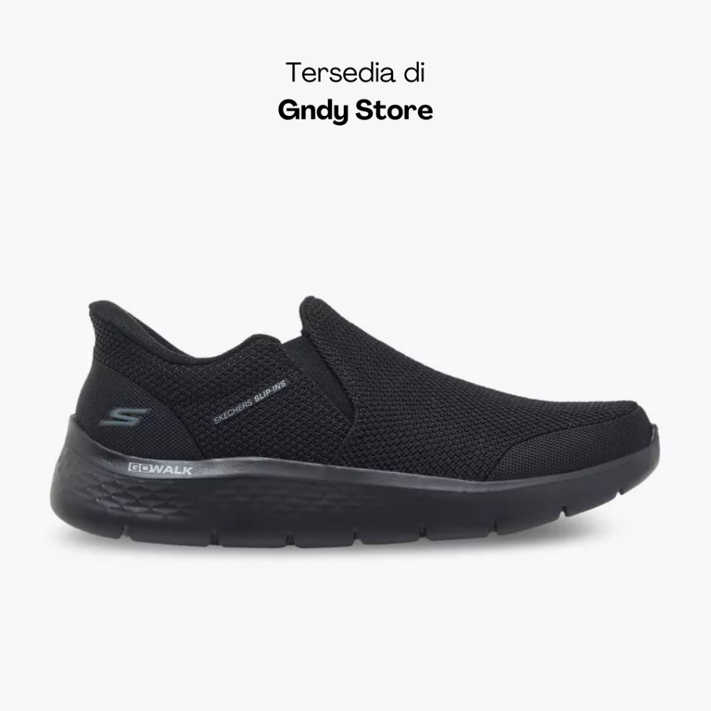 Sepatu Slip On Pria Skechers Go Walk Flex Ojai 216333/BBK Full Black Men