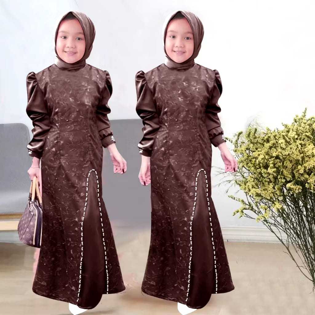 Gamis Brokat Anak Games Lebaran Bicah Wanita 2027 Dresmidi Keluaran Gams Baru Berkwalitas Gamess Dre