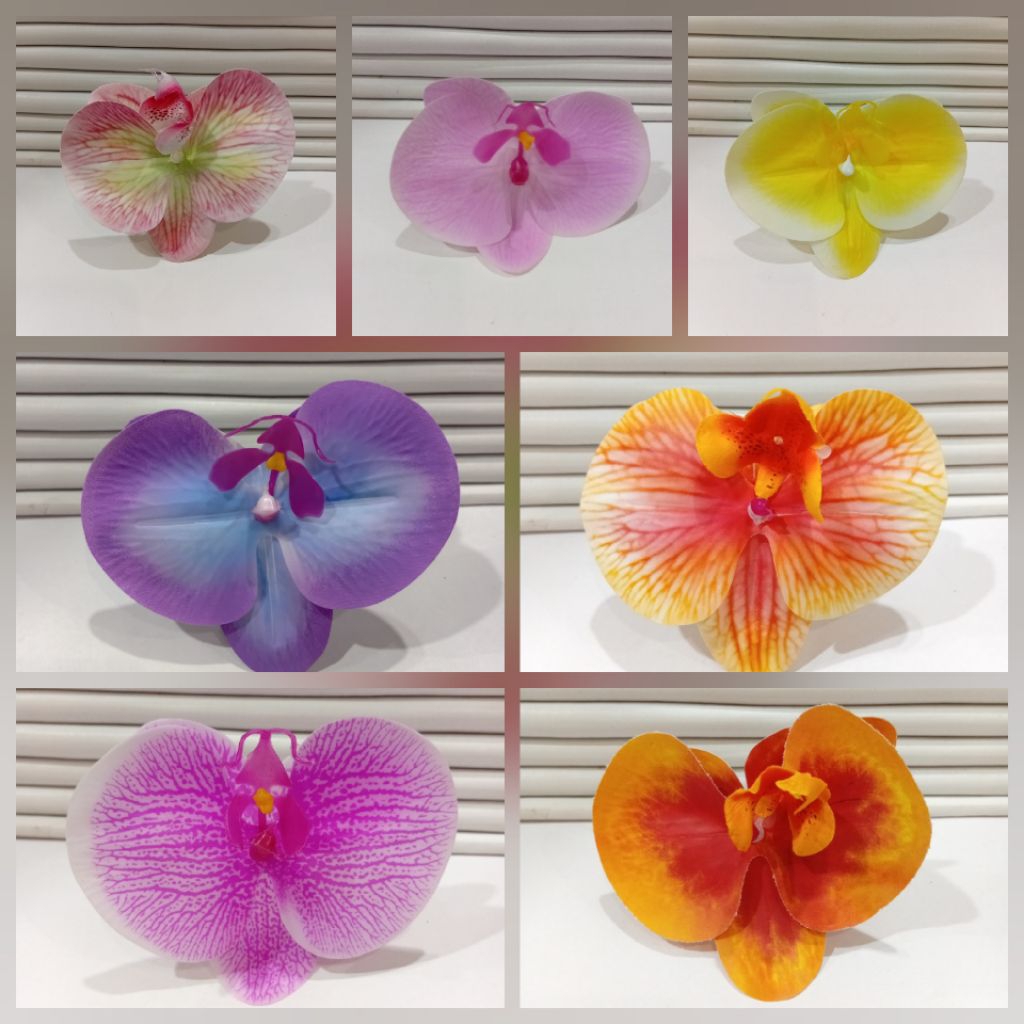 cucuk semanggi bunga anggrek latek untuk sanggul bali / aksesoris sanggul / aksesoris rambut/ bunga 