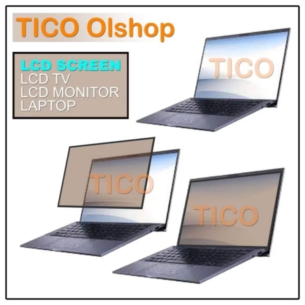 Protector screen pelindung kaca anti glare laptop komputer No Glare No Sharp Efficient Cool Clear He