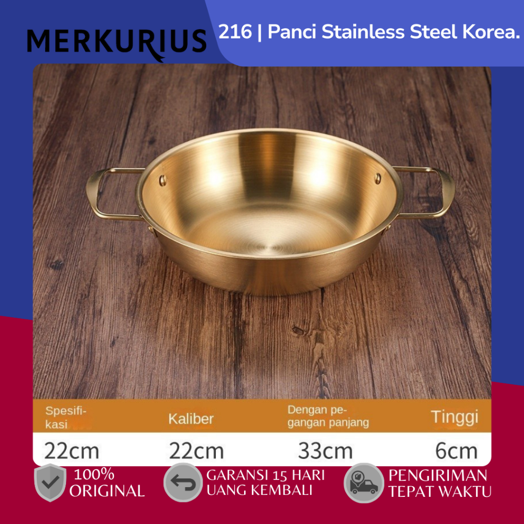 Merkurius Panci Mie Instan Stainless Steel Korea – Panci Rebus Praktis Anti Karat