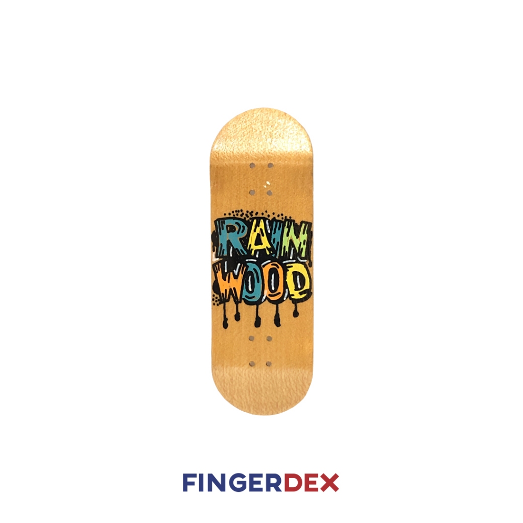 Rainwood Fingerboard Deck : Pro Shape - Signature Paint Rainwood