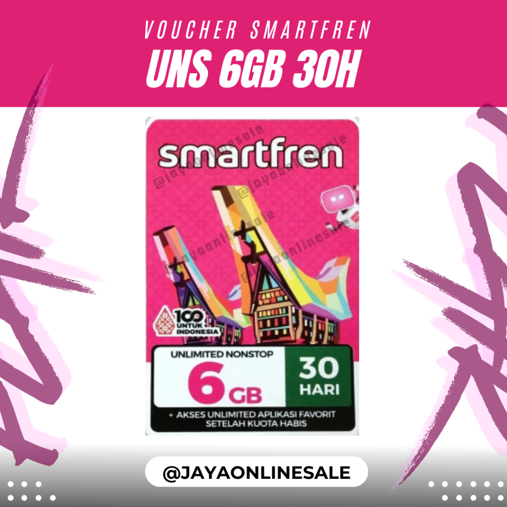 [TERMURAH] Voucher Smartfren 6GB UNLIMITED 30hari