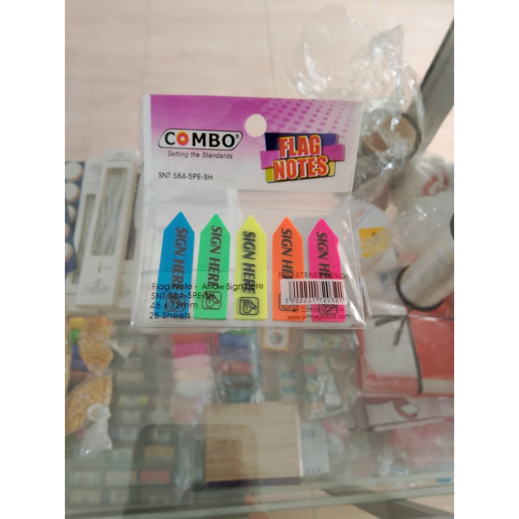 ndex Mark / Kertas Penanda / Sign Here / Post It SNT 584 5PE SH Combo (Sign Here Arrow)