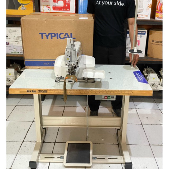 Mesin Jahit Pasang Kancing Otomatis 2 model industrial TYPICAL TY-1377 komplit set