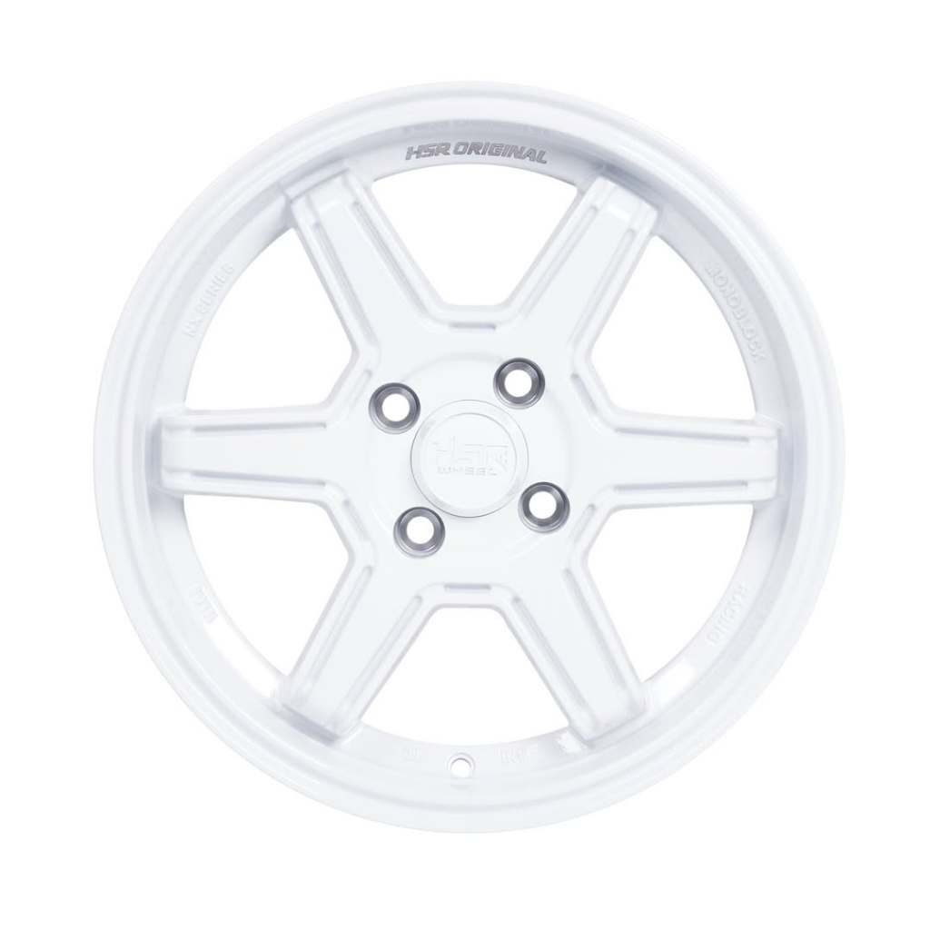 HSR WHEEL - VELG HSR MINAS R15 H4x100 GLOSSY WHITE