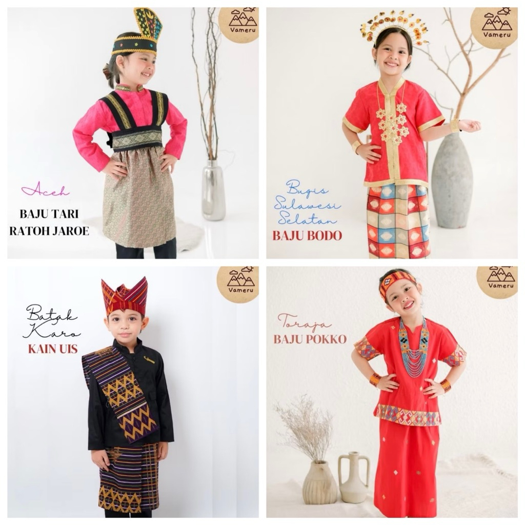 Sewa kebaya dan baju adat anak anak dewasa murah