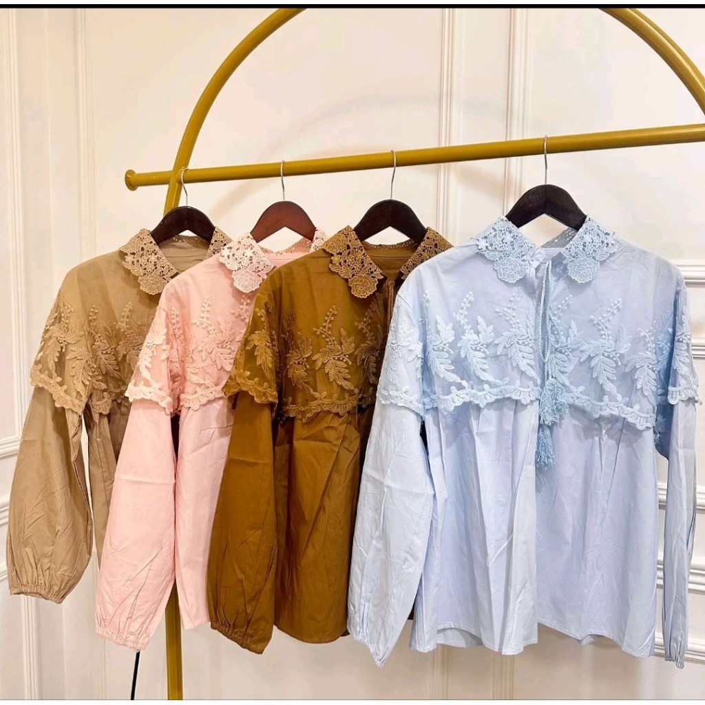 BLUS Katun Renda import bkk.Atasan wanita