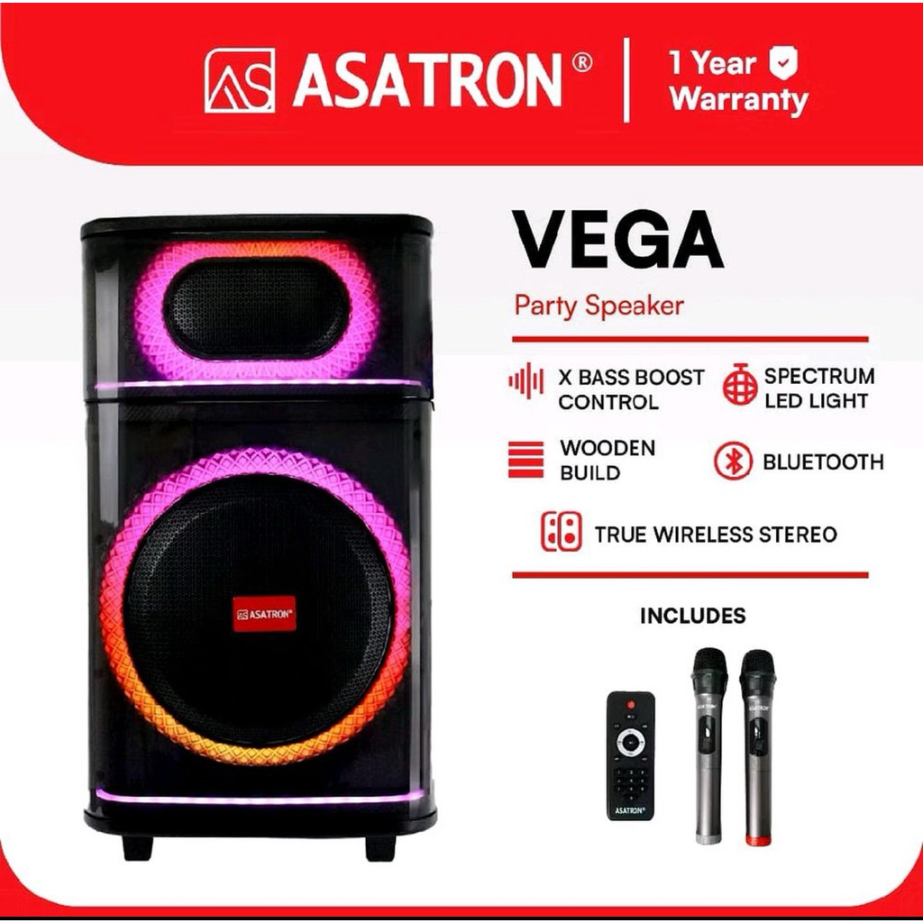 Speaker Asatron Vega 12" Bluetooth Karaoke