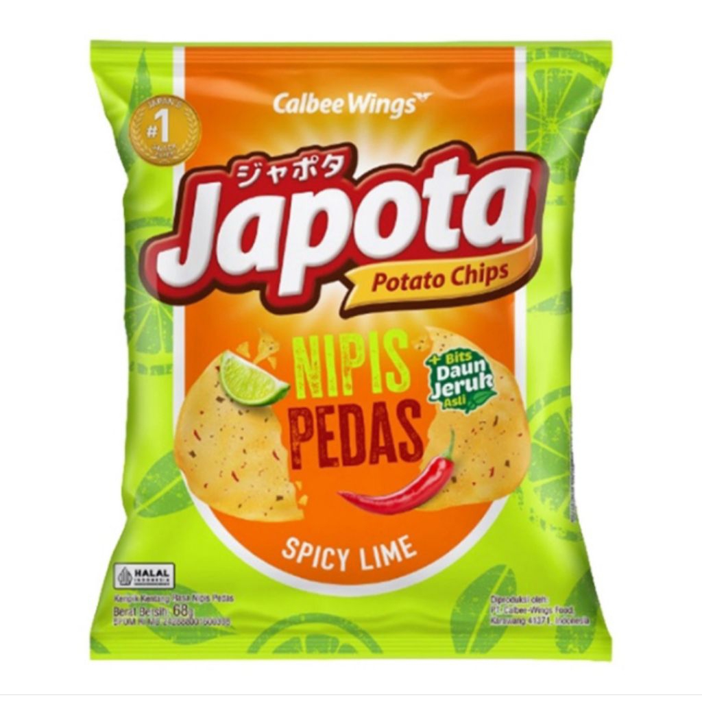 

Japota Keripik Kentang Rasa Nipis Pedas 68 g
