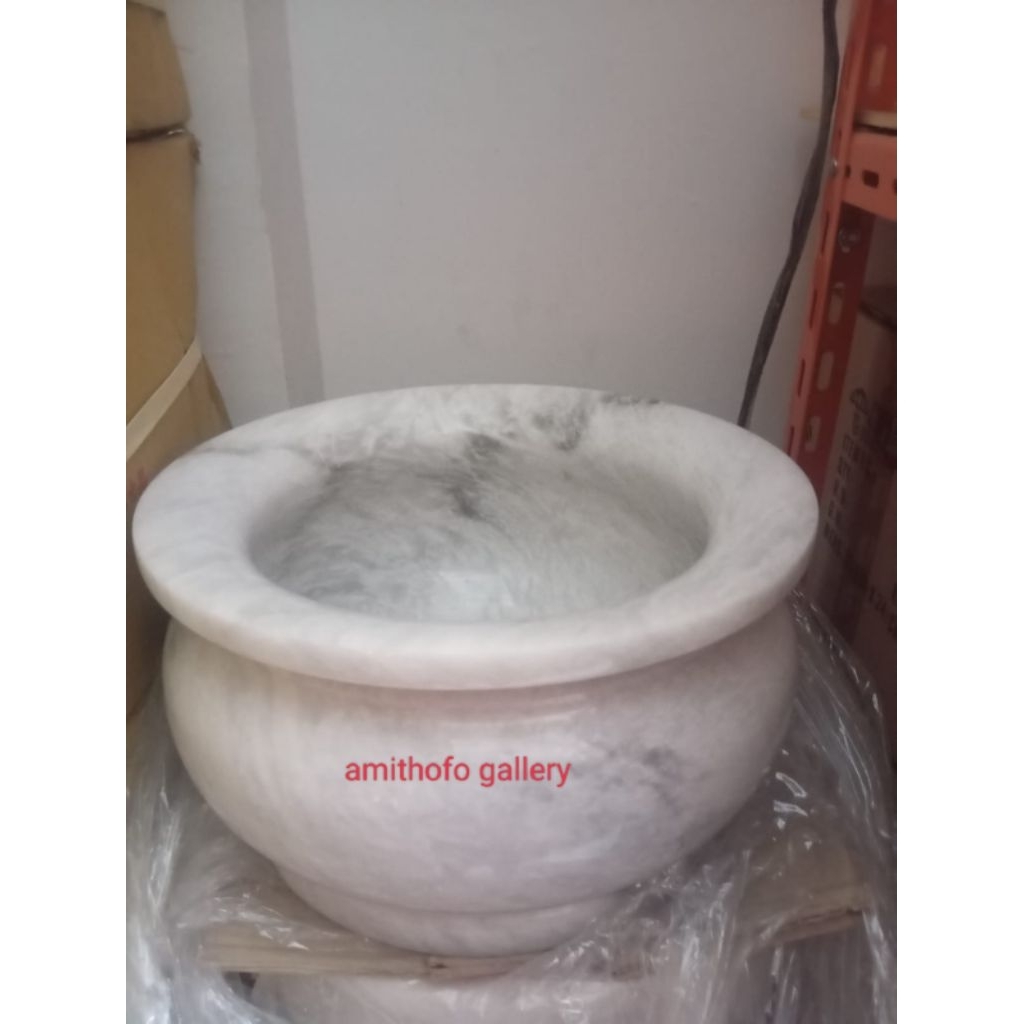 Hiolo Marmer 14inci / tempat bakar dupa batu marmer 14"