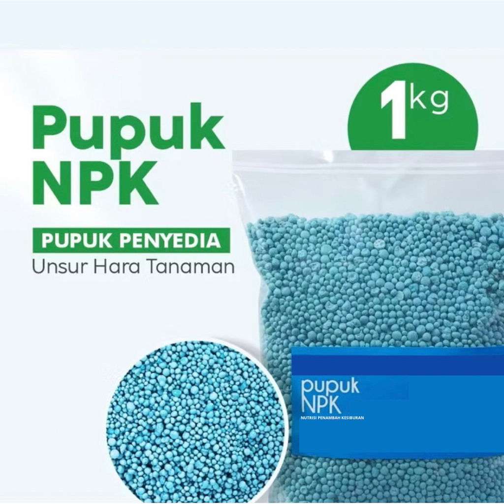 PUPUK NPK (Nutrisi Pembenah Kesuburan) BIRU 16 KEMASAN REPACK 1 KG ( MUTIARA PADI SAWIT PELANGI )
