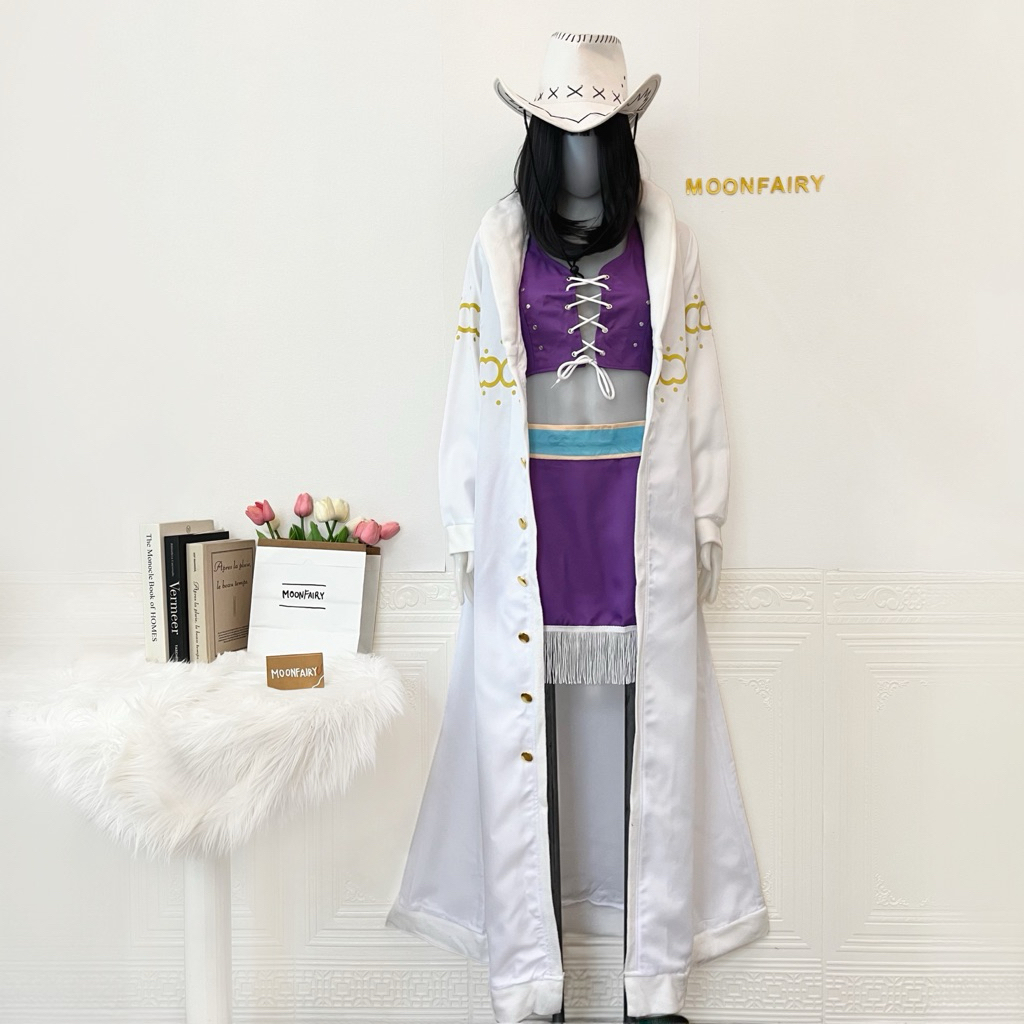 【Moonfairy】One Piece Nico Robin Costume Cosplay Alabasta Fullset Wig Anime Pirates Kostum Robin Onep