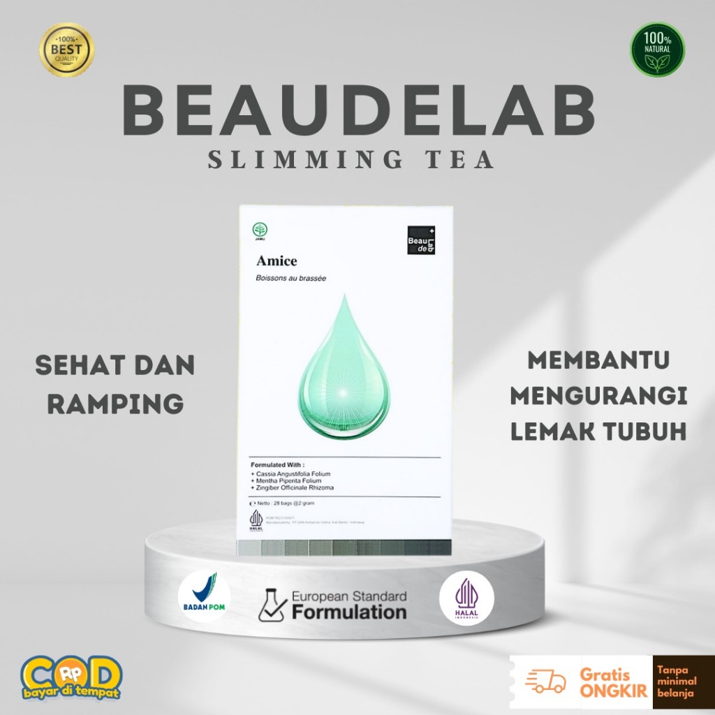 BEAUDELAB Teh Detox Pelangsing Aman & Alami  BPOM Resmi, HALAL  Turunkan Berat Badan