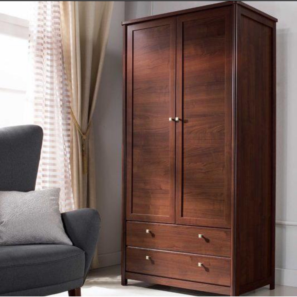 lemari pintu 2 +drawers kayu jati Perhutani