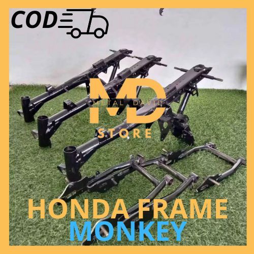 Rangka Motor Honda Monkey Hitam Besi Pipa Tebal Cat Hitam / Frame Honda Monkey khusus supra lama