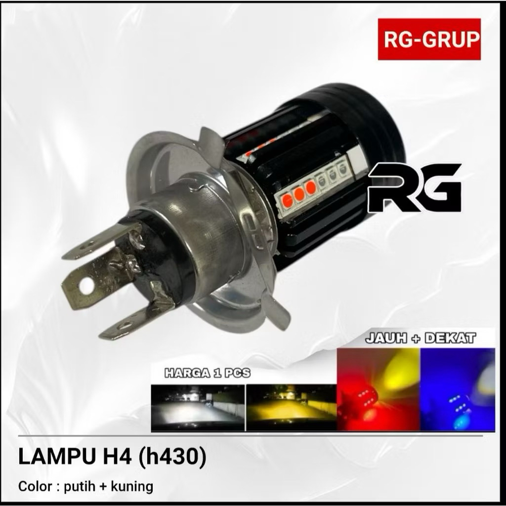 Lampu utama LED Laser Kipas H4 Projector premium Super terang PutihPutih AC / DC  Motorcycle headlig