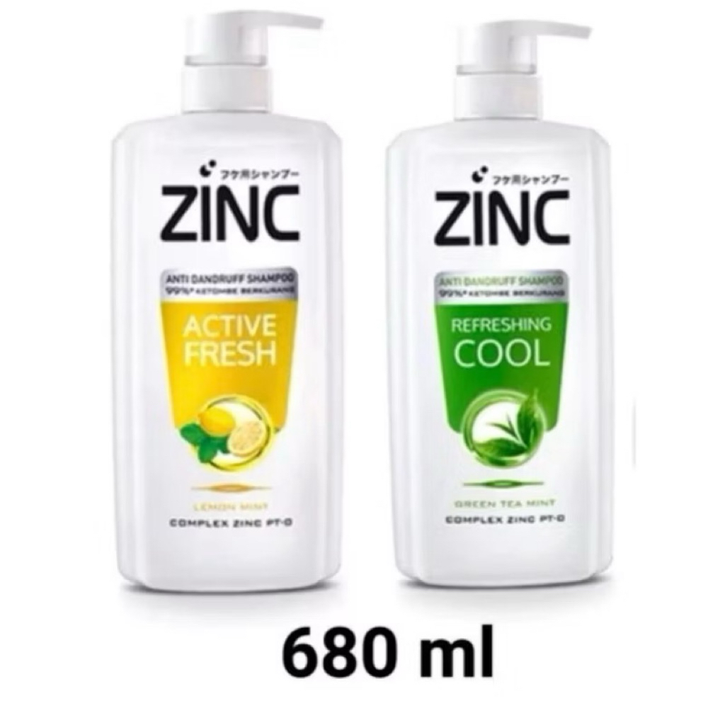 Shampoo ZINC Jumbo 680ML - Shampoo Zinc Pump 680ml - Sampo Zinc Botol Pump - Sampo Zinc Refeshing Co
